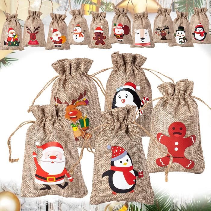 Sac en jute sale noel