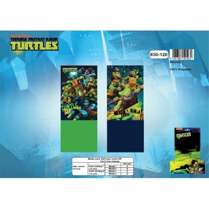 Cache-Cou Snood Les Tortues Ninja - 2 Coloris Aléatoires - En Polyester, Lavage Main