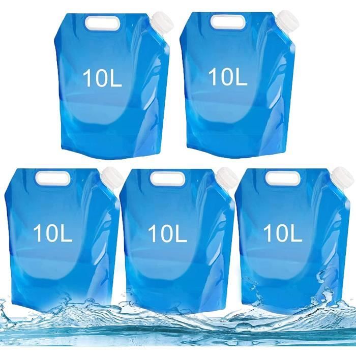 Conteneur deau - 5 Pièces - Pliable - Matériau de qualité alimentaire - Écologique