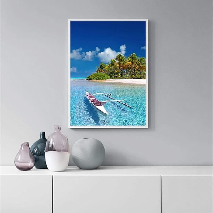 9 Affiches Toile Plage Esthétique - Déco Murale Moderne - 20x25cm - Sans Cadre - SUPERDANT