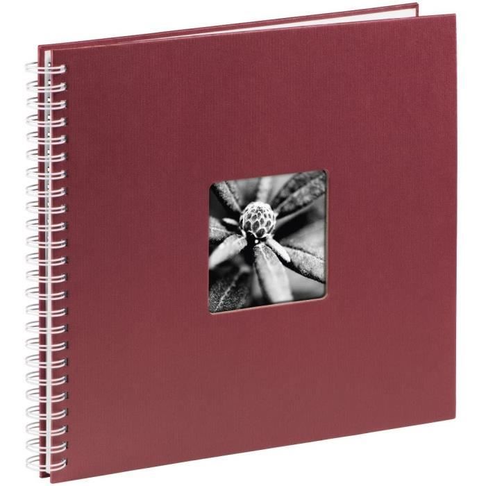 Album Photo Hama Fine Art Lilas - 36 X 32 Cm, 50 Pages Noires à Spirale - Idéal Scrapbooking