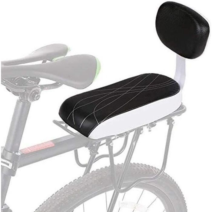 coussin de siège arrière pour vélo,Pièces Accessoires Sièges,avec Coussin Doux et Dossier,Confortable pour Les Enfants Ou Les Adulte