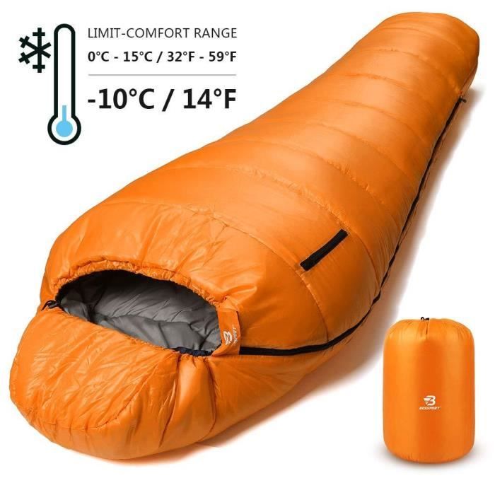 Bessport Sac de Couchage Duvet Temp rature Extr me 10 Degr Sac