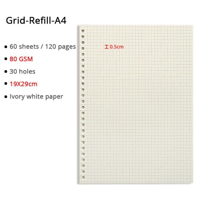 Recharge Papier A6 Pour Classeur - 6 Anneaux, Planificateur, Cahier - Neuf Sous Emballage