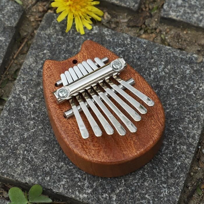 Mini Kalimba 8 Touches - Piano à Pouce En Bois - Instrument Portable Pour Enfants Et Débutants