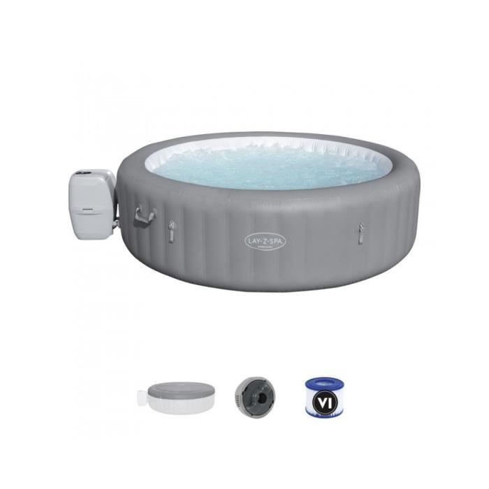 Spa gonflable BESTWAY - Lay-Z-Spa Grenada - 236 x 71 cm - 6 à 8 places - Rond (Livré avec couverture