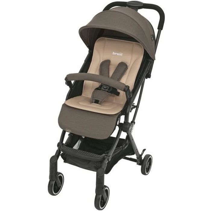 BREVI Poussette compacte Trolley Molla Habillage pluie Gris taupe Cdiscount Puericulture Eveil bebe