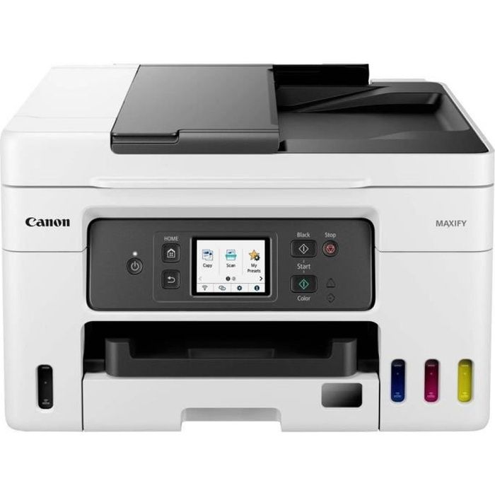 Imprimante Multifonction - CANON - MAXIFY MEGATANK GX4050 - Jet d'encre  rechargeable - Couleur - Wi-Fi – Blanc - Cdiscount Informatique