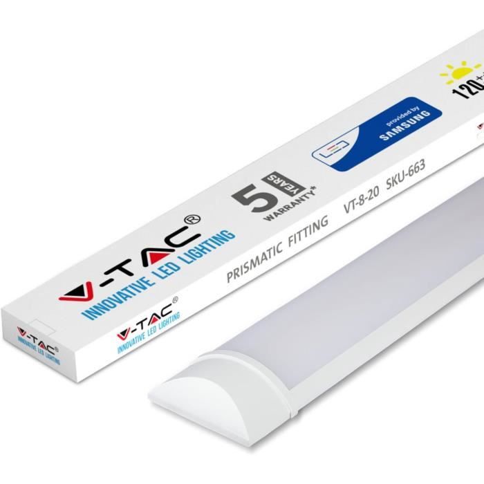 Réglette LED HOFTRONIC 60cm 20W - 4000K Blanc Neutre, 2400lm, IP20 Pour Intérieur
