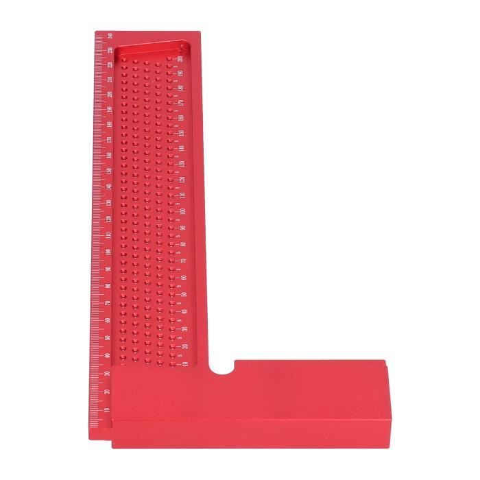 Règle En T Réglable Pour Travail Du Bois - Alliage Aluminium, Rapporteur Intégré, 35cm