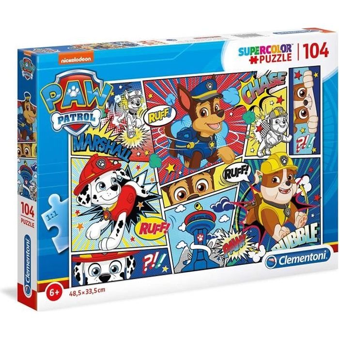 Puzzle - CLEMENTONI - Pat'Patrouille - 104 pièces - Pour enfant de 6 ...