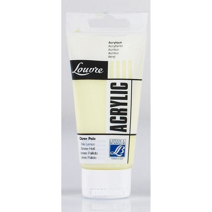 Peinture Acrylique Lefranc Bourgeois - Jaune Citron 80 Ml - Qualité Supérieure