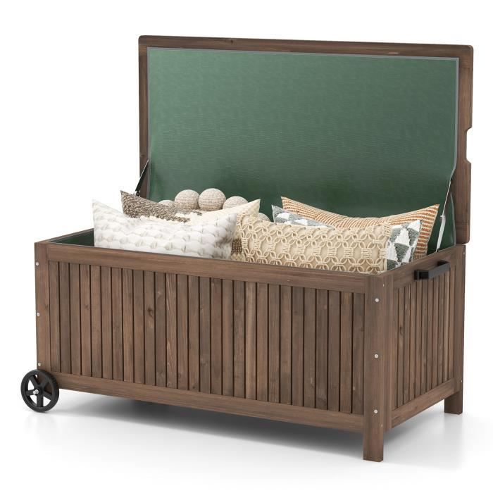 COSTWAY Coffre de Rangement à Roulettes - 213L -114 x 58,5 x 51 CM avec ...