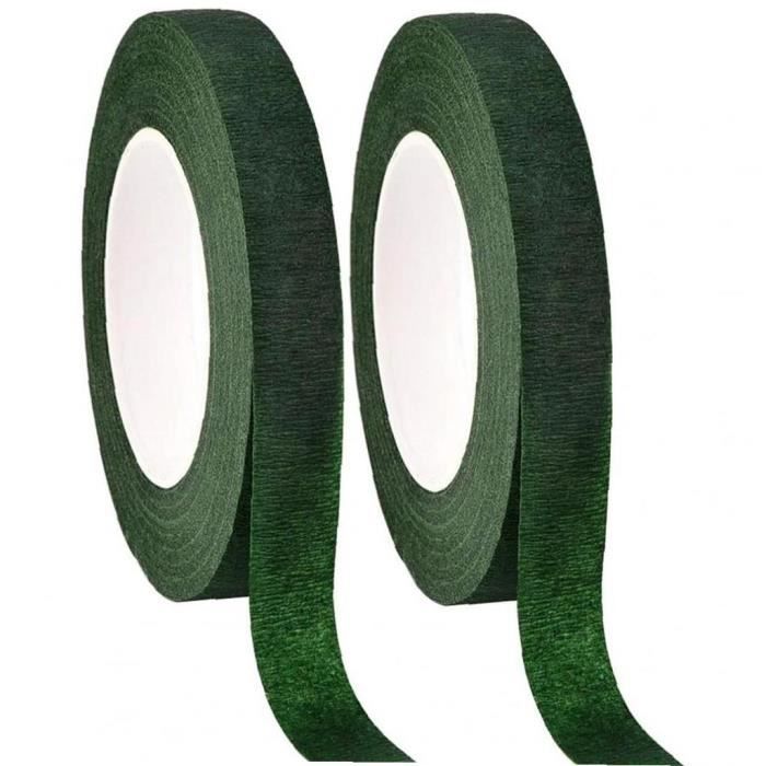 Kit Fleuriste KGDUYC - 50 Tiges Fleurs Artificielles + 2 Rubans Adhésifs Verts Pour Bouquets