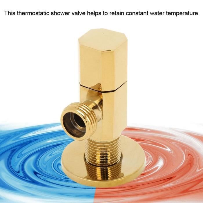 Vanet D'arrêt D'angle Laiton 1/2" X 3/4" – Robinet à Boisseau Quart De Tour – Pour évier, Lavabo, WC – Installation Facile