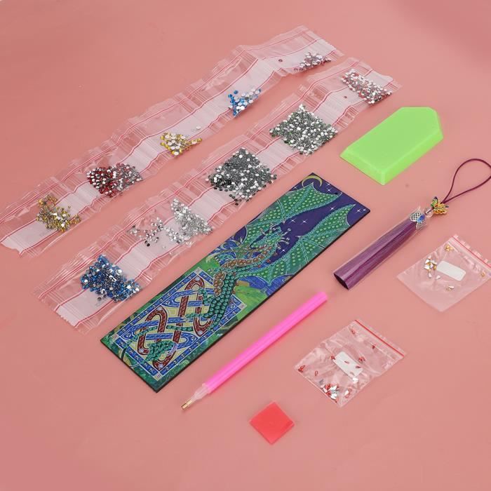 6 Signets Diamond Painting Personnalisés – Motifs Plumes Colorés, Kit DIY Avec Strass, Cadeau Créatif Pour Enfants Et Ados, Loisir Relaxant