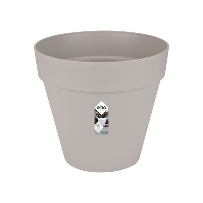 ELHO Loft Urban Pot de fleurs rond Roues 60 - Gris - Ø 58 x H 54 cm - extérieur - 100% recyclé