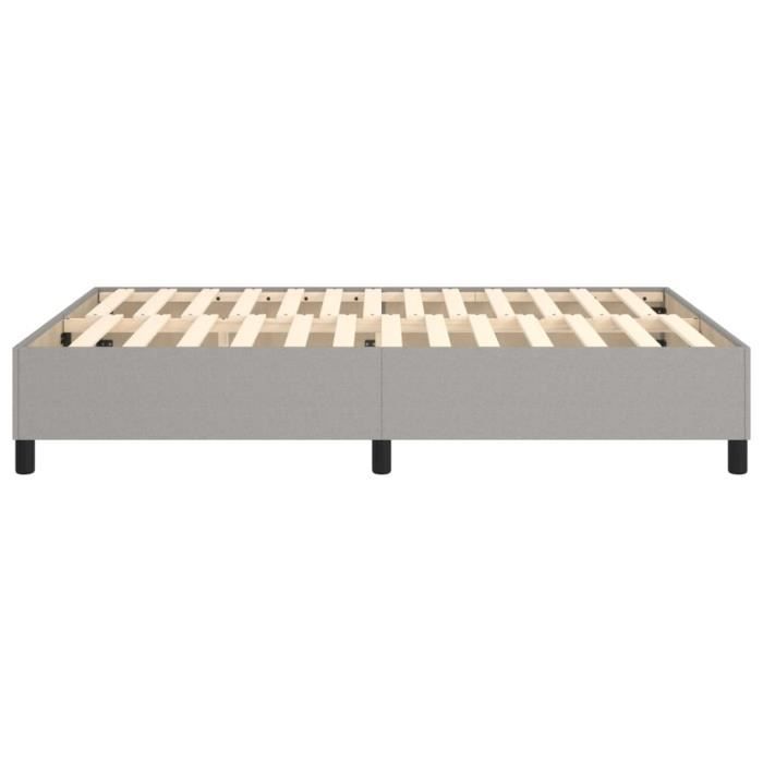 Sommier à ressorts de lit - ESTINK - Gris clair - 140x200 cm - Tapissier - Pieds inclus
