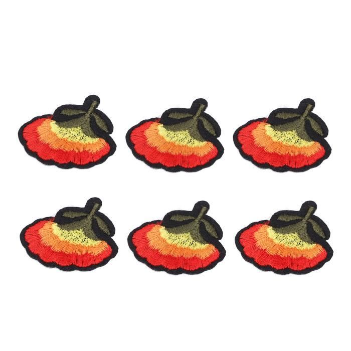 Tbest Repasser Sur Les Patchs 6 Pièces Fleurs Patch Coton Bricolage Artisanat En Forme D