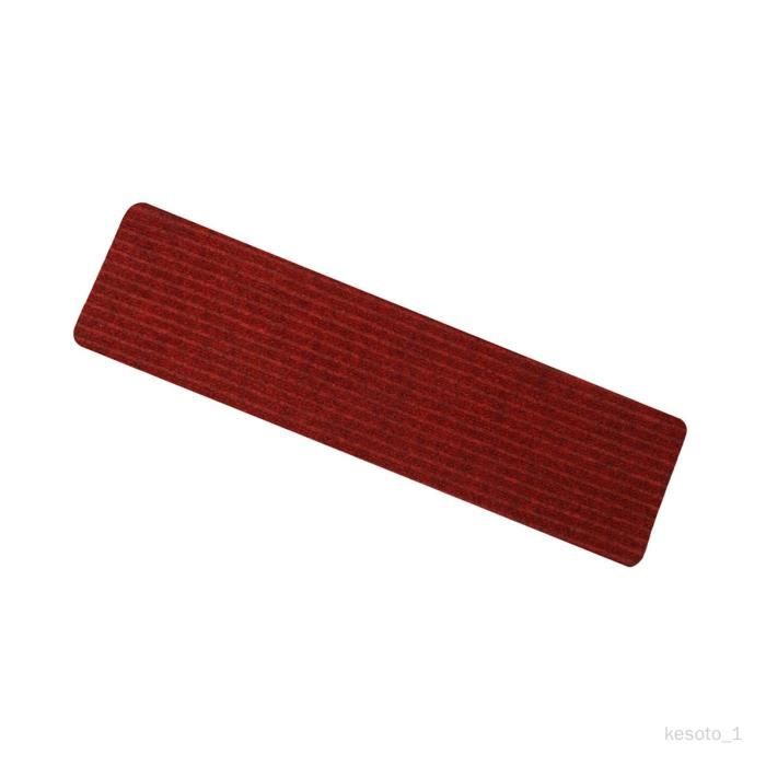 WIRMEC Tapis d'escalier élégant antidérapant pour marches en bois d' intérieur, museau, autocollant, 74,9 x 24,1 cm, marron clair