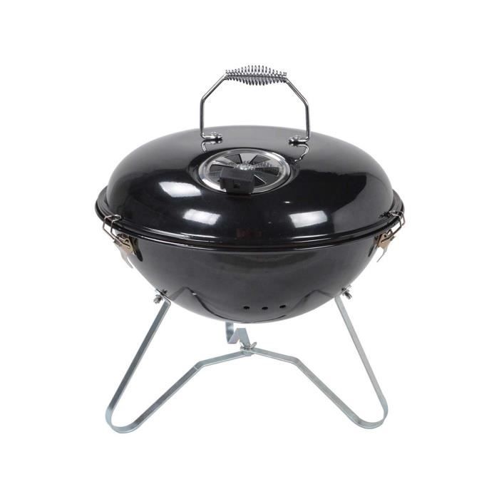 Barbecue de table "Joya 1" Dia.36 cm Noir laqué Cdiscount Jardin