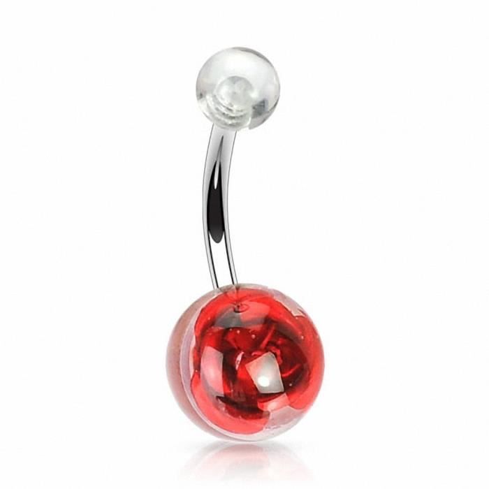 Piercing Nombril Rose Dans Une Boule Acrylique Rouge Cdiscount Au Quotidien Piercing Nombril Rose Dans Une Boule Acrylique Rouge Cdiscount Au Quotidien