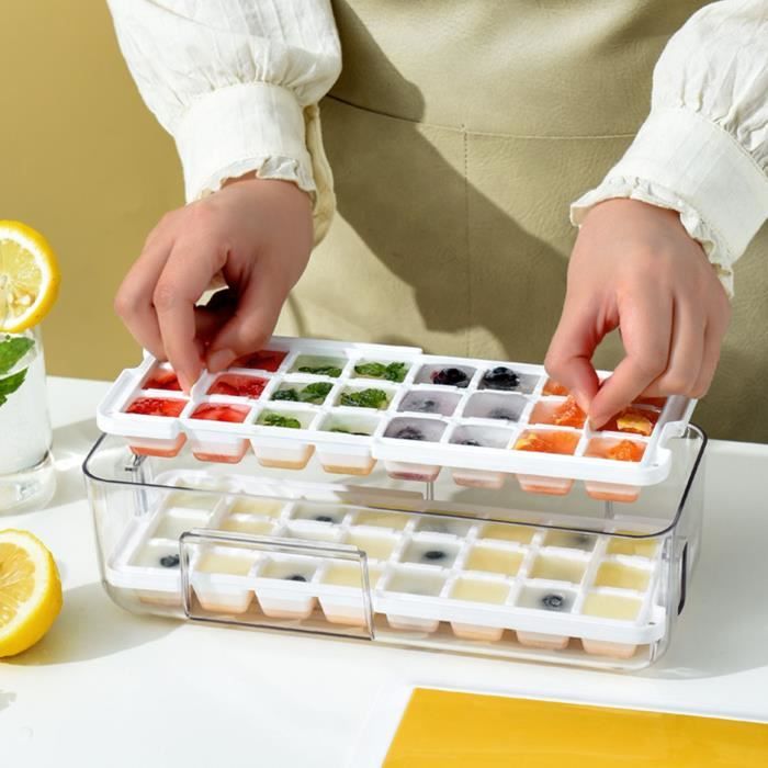 SHOWERORO Bac À Glaçons En Silicone Réutilisable Et Facile À Nettoyer