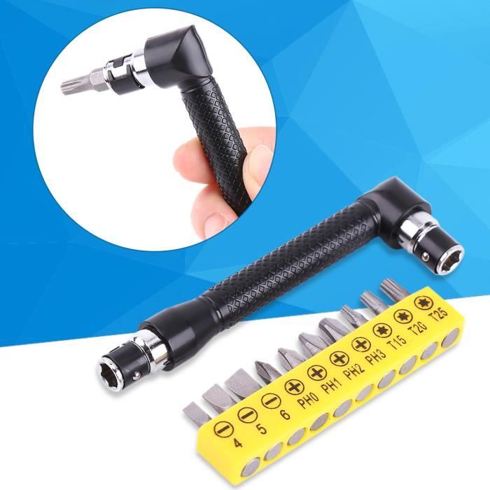 Clé L Hexagonale 1/4" - Double Embout 90° - Acier - Pour Tournevis Ou Clé - Neuf