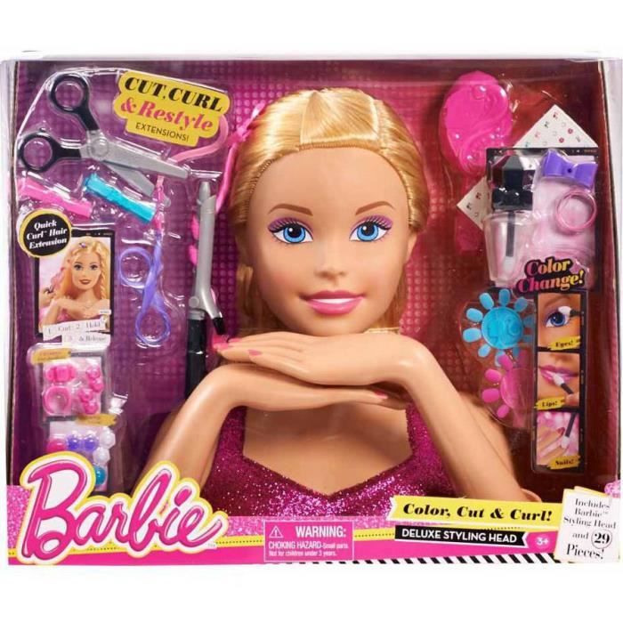 tete a coiffer et maquiller barbie