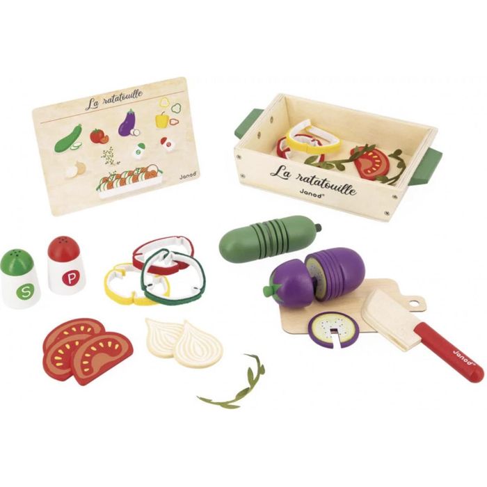 Janod - Set Ratatouille - 32 Accessoires - Jouet D'Imitation En Bois,  Carton Et Feutrine - Jouet FSCTM - Dès 3 ans - Cdiscount Jeux - Jouets