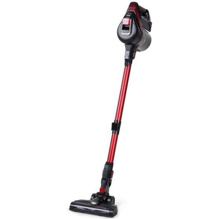 klarstein cleanbutler 3g turbo aspirateur cyclone sans sac et sans fil 120w filtre hepa13 74 db capacite 0 7l rouge noir cdiscount electromenager