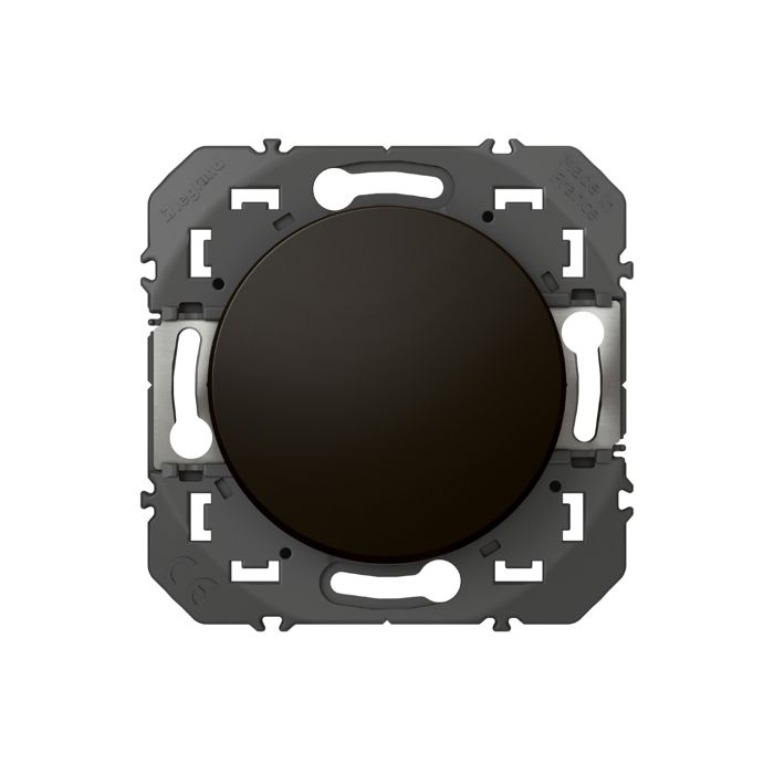 Poussoir électrique - Legrand - Dooxie - 6A 250V~ - Noir mat - Support inclus