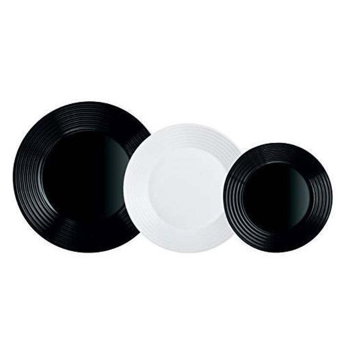 Service De Table Luminarc Feston Opale - 18 Pièces Pour 6 Personnes (assiettes Plates, Creuses, Dessert)