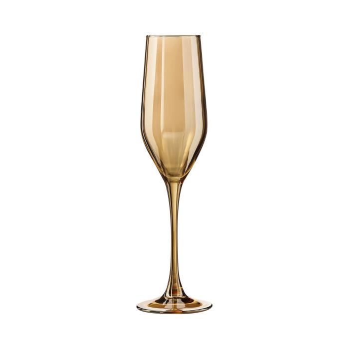 Flûte à champagne 16cl Golden Honey Luminarc 4 verres Cdiscount Maison