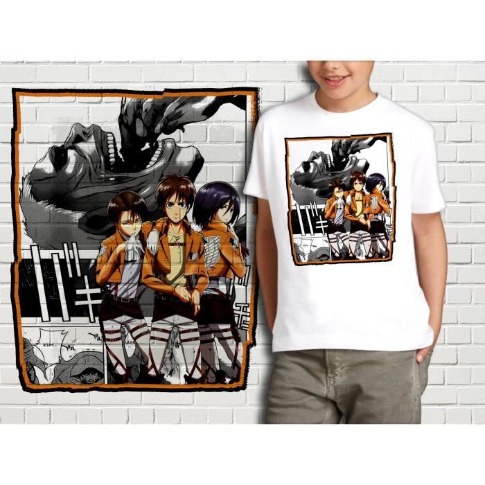 Attaque des titans t shirt best sale
