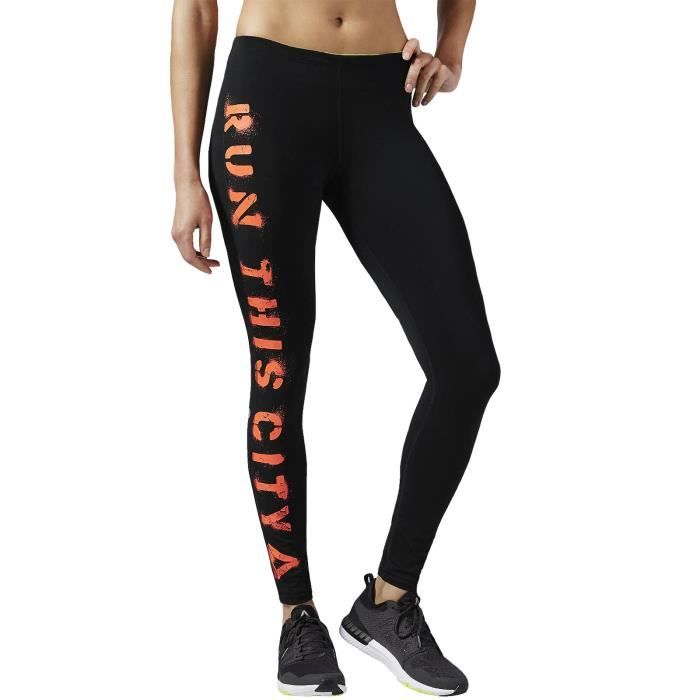 legging reebok femme orange