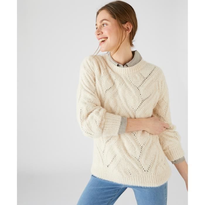 Pull Damart Pull maille poilue Beige Clair Beige clair