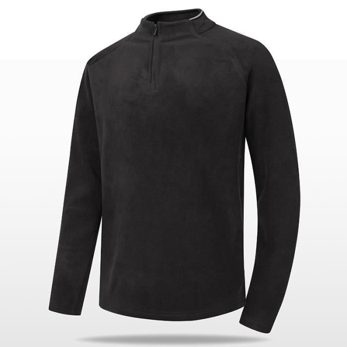 T-shirt Côtelé en Polaire Douce (Col Haut, Manches Longues) pour Femme | FR