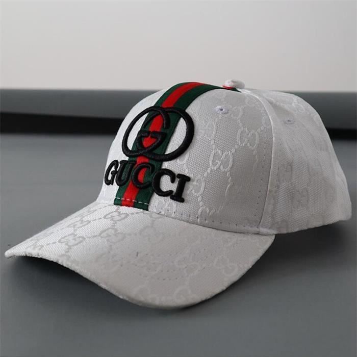 GUCCI Casquette de baseball Mode Blanc Réglable Hip hop En plein air  loisirs sport Chapeau pour hommes femmes Blanc - Cdiscount Prêt-à-Porter