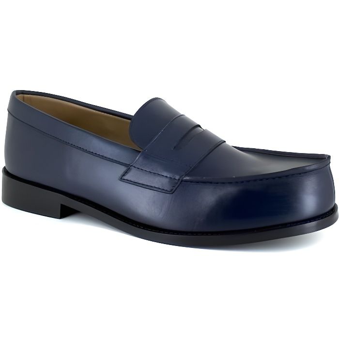 Mocassin J.BRADFORD Cuir Marine JB BUNBURY Couleur Marine