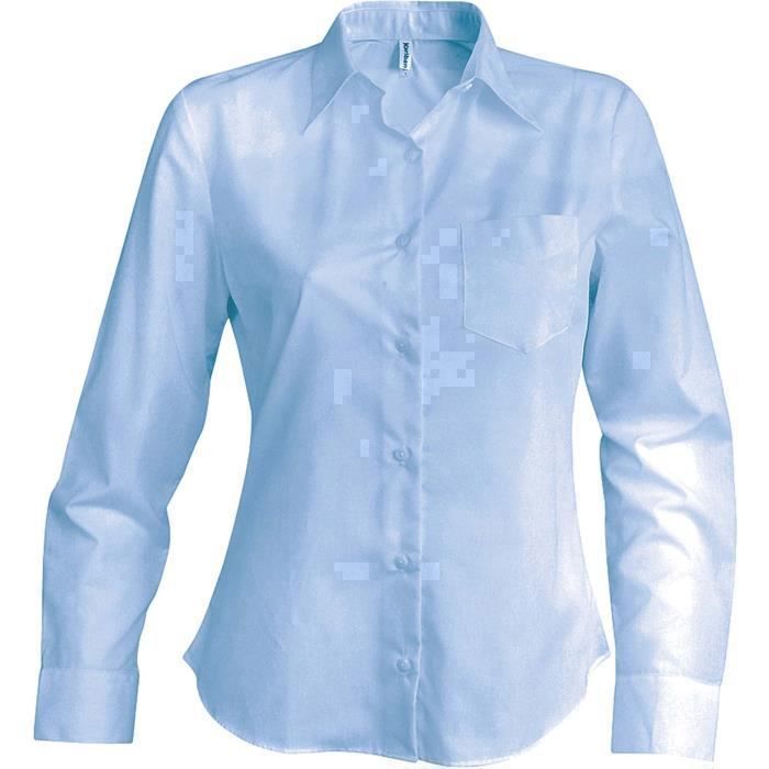 Chemise à manches longues femme en viscose Vert et bleu Chemise à manches longues femme en viscose Vert et bleu