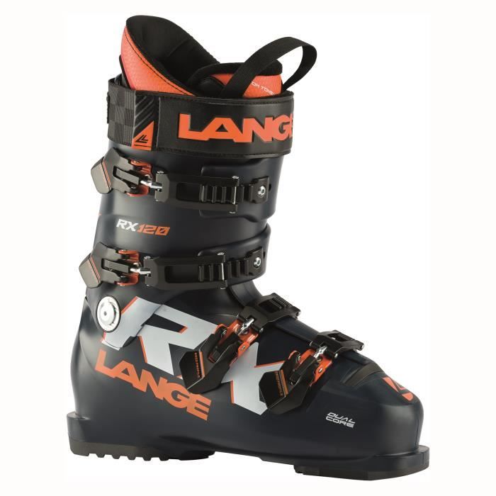 chaussures de ski lange rx 120 - black blue/orange homme
