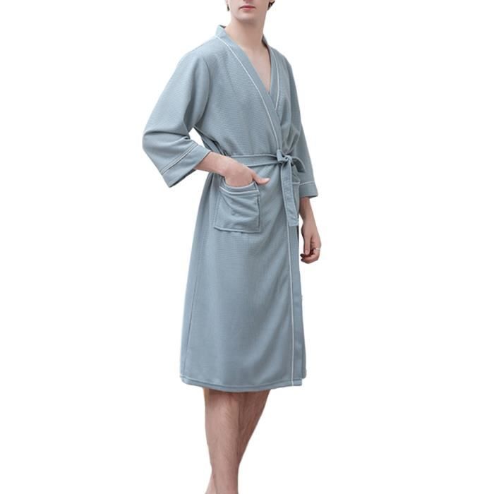 Robe de Chambre pour Homme Femme Courte Manches 3 4 S chage