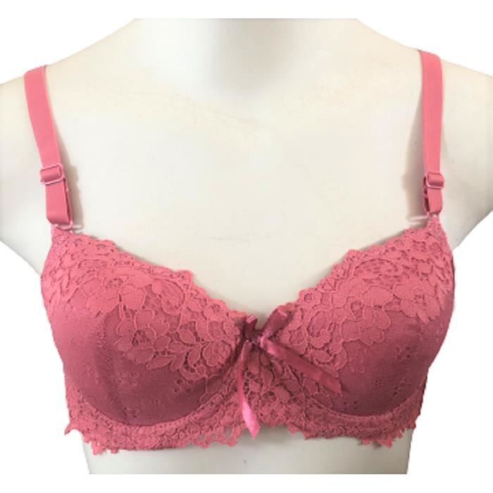 Soutien gorge en dentelle rose 70A lingerie femme petite taille poitrine menue Rose Cdiscount Pret a Porter