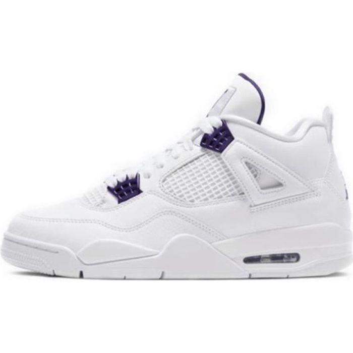 NIKE AIR JORDAN 4 Retro Metallic Purple Chaussures de Basket Femme Homme  Pas Cher Blanche - Cdiscount Prêt-à-Porter