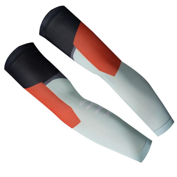 Manchons De Protection Solaire En Soie Glacée – Pour Cyclisme, Course, Pêche Et Conduite (Noir)