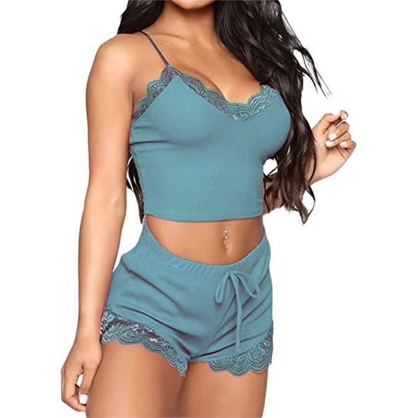 Pyjama short best sale dentelle femme