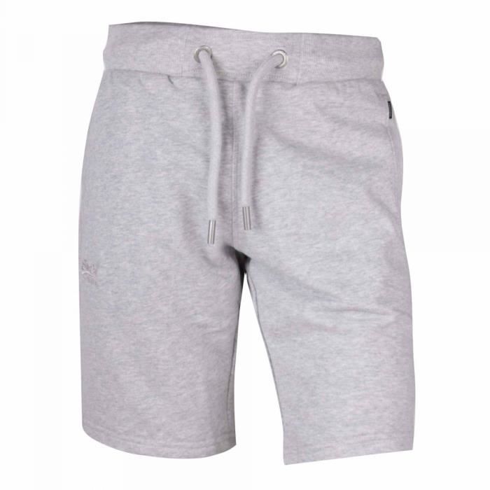 Bermuda matiere sweat Homme SUPERDRY Gris clair Blanc Homme Adulte