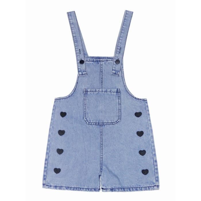 Salopette Uomo Salopette In Denim Con Ricami Decorativi Blu