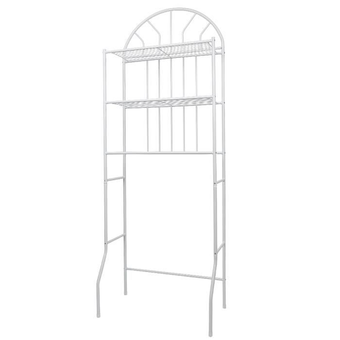 Meuble étagère pour dessus WC en fer - OHMG - Blanc - Salle de bain - Elégance - Chic